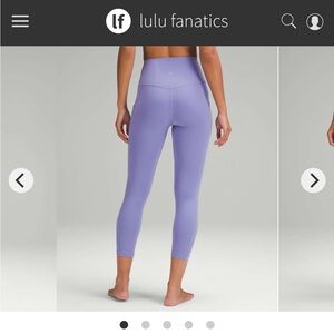 Lululemon Align High-Rise Crop with Pockets 23" in Dark Lavender
